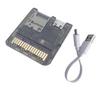 Wodsty Adattatore per schede da gioco per NDS DSL DSi, adattatore di memoria USB C, alloggiamento in ABS, compatto, compatibile per il backup dei dati di gioco e la gestione (pitch-black)