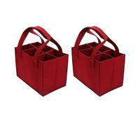 Wodsty Borsa in feltro per 6 bottiglie, riutilizzabile, per vino e birra | Borsa in feltro per 6 bottiglie, riutilizzabile, per vino e birra