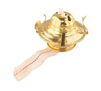 Wodsty Bruciatore a olio in lega di alluminio con stoppino regolabile per lampade a cherosene vintage con diametro di apertura della bottiglia da 4,3 cm, giallo