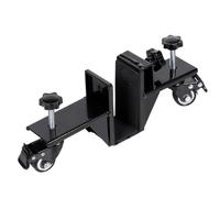 Wodsty Carrello di installazione per porta con rotazione a 360 gradi e telaio in acciaio resistente per porte pre-appese e lastra, nero