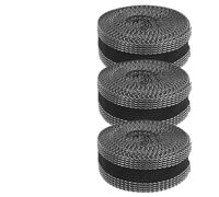 Wodsty Confezione da 3 nastri termoadesivi per orlo per pantaloni, 5 m x 25 cm, colore nero, per accorciare e riparare pantaloni, rotolo senza cuciture