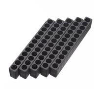 Wodsty Confezione da 5 custodie in plastica nera per punte esagonali da 1/4", rack da 10 o 12 fori