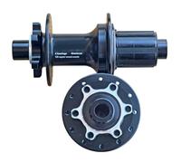 Wodsty Coppia di mozzi per mountain bike, 24 fori, disco a 6 fori, per | Set di mozzi per bicicletta, 24 fori, ruota libera HG, 11/12 velocità, asse anteriore 100 mm, posteriore 142 mm, in alluminio