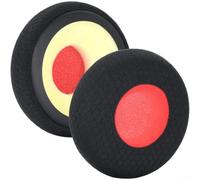 Wodsty Cuscinetti auricolari compatibili per Jabra per evolve 20SE 30II 65+, ricambio in pelle proteica nera con isolamento acustico (C)