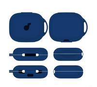 Wodsty Custodia in silicone per Soundcore AeroFit 2, per robusta custodia protettiva con moschettone, sottile, leggera, portatile, cover per cuffie wireless (blu)