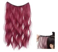 Wodsty Extension per capelli sintetici, 50 cm, resistenti al calore, lisci | Solo 50 g di peso, comfort leggero come una piuma, integrazione invisibile, da indossare tutto il giorno senza pressione