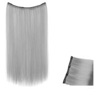 Wodsty Extension per capelli sintetici, 50 cm, resistenti al calore, lisci | Solo 50 g di peso, comfort leggero come una piuma, integrazione invisibile, da indossare tutto il giorno senza pressione