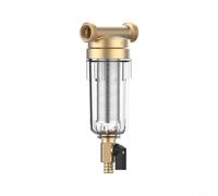 Wodsty Filtro per sedimenti in ottone e acciaio inossidabile, riutilizzabile, per tutta la casa, con doppia estremità filettata, per uso domestico (1/2 M + 1/2 M)