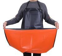 Wodsty Grembiule da saldatore ignifugo, resistente all'olio, per cucinare e | Grembiule per saldatura, resistente agli acidi e agli alcali, resistente all'usura, bianco, 114 x 86 cm