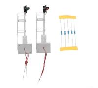 Wodsty HO Segnale di ricerca modello ferroviario bicolore LED alloggiamento | e verde LED, collegamento anodo comune, funzionamento realistico, per impianti HO, metallico