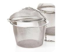 Wodsty Infusore a sfera in acciaio inox con catena, 15 cm, per foglie di tè e spezie, diametro 4,5 cm/6,5 cm/8,5 cm/11 cm
