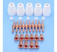 Wodsty Kit di 30 pezzi per taglio al plasma per termodinamica, Berlan BPS40, CUT30, CUT40, CUT50, CT416, CT520 - Elettrodi, punte, tazze di protezione, anelli a spirale