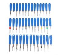 Wodsty Kit di 41 strumenti per la rimozione di terminali elettrici per auto, con estrattore a pressione e custodia (blu)