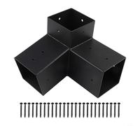 Wodsty Kit di staffe per pergola inclinate resistenti alle intemperie con hardware in acciaio per montaggio a parete per pali in legno da 10,2 x 10,2 cm, gazebo esterno e portico, supporto per