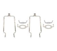 Wodsty Kit di supporto per lampada regolabile per lampada E26, arpa e terminale in metallo da 17-25 cm, set da 2 pezzi per la sostituzione del paralume