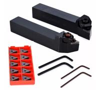 Wodsty Kit portautensili WTJNR2020K16 e WTJNL2020K16 con 10 inserti in carburo TNMG160408-HS LF6018 per tornitura CNC di acciaio, acciaio inossidabile e ghisa