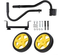 Wodsty Kit ruota generatore con maniglia per generatori da 2800-4750 Watt, robusto gruppo a rulli in plastica per un facile trasporto e stoccaggio, parti di ricambio gialle per apparecchiature