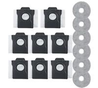 Wodsty Kit scopa in fibra Th e sacchetti per la polvere per Roborock L10S Pro, Ultra Ht/X40//L40/L20, per Mova E30 Ro Uum Clner - 8 Ths + 6 sacchetti di raggiungimento