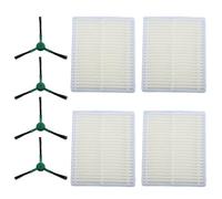 Wodsty Kit spazzola laterale e filtro per Iro per Roomba Essential Series (Y0110, Y0140, Y0540) e serie Q Uums (Q011, Q0120, Q052) - Lon Bristles, carta da filtro, set da 4 torte