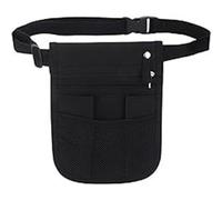 Wodsty Marsupio regolabile in vita con 5 tasche, grembiule impermeabile in nylon per ristorante, infermieristica, sicurezza e giardinaggio, nero o grigio