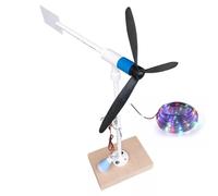 Wodsty Modello generatore di spinner a turbina eolica con luci notturne a LED impermeabili da 10 m per decorazione recinzione da giardino, kit di educazione scientifica