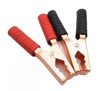Wodsty Morsetti a coccodrillo da 200 A, 140 mm, in lega di rame, con denti, per batteria auto, pannello solare, recinzione, tester rosso e nero, 2 pezzi