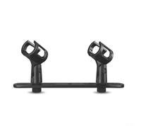Wodsty Morsetto per microfono in plastica nera, 25 cm, 3/8" (2 clip) | Multiuso, palcoscenico, studio domestico, chiesa, ambienti di registrazione professionali, affidabile