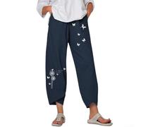 Wodsty Pantaloni harem da donna, elasticizzati, larghi e comodi, taglie M | Elastico in vita, gamba larga, taglio largo, ideale per le giornate calde, disponibile dalla M alla 3XL