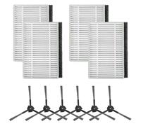 Wodsty Per ECOVACS, YEEDI Y1 Pro Plus spazzola laterale, kit di filtri HEPA, confezione da 4 filtri, 6 spazzole, materiale in nylon, accessori di ricambio facili a scatto per migliorare gli angoli