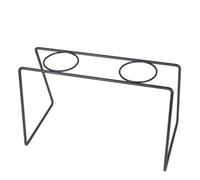 Wodsty Porta tazza per filtro da caffè fatto a mano, supporto per uso domestico, strumento per imbuto in metallo riutilizzabile, 15 x 18 x 15 cm, nero