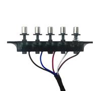 Wodsty Pulsante interruttore cappa 5 pulsanti con funzione luce e blocco, pezzo di ricambio in materiale PC per sistemi di ventilazione della cucina