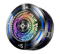 Wodsty Raffreddamento compatto 2 in 1 per cellulare con clip magnetica, radiatore a semiconduttore per gaming, ventilatore leggero per sport elettronici, colore nero (D)