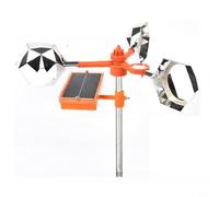 Wodsty Repellente riflettente per uccelli, antivento, resistente alle intemperie, deterrente visivo per esterni, portico, barca, frutteto, arancione, confezione da 1 (senza base)