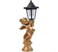 Wodsty Resina per scultura Amor, luce solare, 37 cm, resistente alle | Controllo automatico della luce, si attenua al buio, si spegne alla luce del giorno, a risparmio energetico