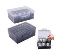 Wodsty Scatola portaoggetti per 24 batterie AA e 30 batterie AAA, organizer antiurto
