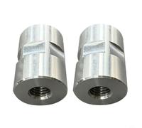 Wodsty Set di 2 adattatori per connettore della batteria con filettatura interna, convertitore in alluminio leggero per una connessione stabile, resistente alla corrosione, facile montaggio, argento