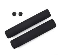 Wodsty Set di impugnature per manubrio della bicicletta, in schiuma di silicone, ergonomiche, antiscivolo, per bici da strada o mountain bike, lunghezza 150/195/350/500 mm, colore nero (195 mm)