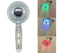 Wodsty Soffione doccia a LED con cambio di colore e indicatore di | Soffione doccia a LED che cambia colore, indicatore della temperatura, doccia a LED alimentato ad acqua