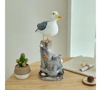 Wodsty Statuetta a forma di uccello in legno, decorazione costiera | Statua di uccello in legno, decorazione artistica per la casa