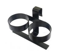 Wodsty Supporto per bevande da campeggio, in ferro, con 2 scomparti, diametro 8,3 cm, adatto alla maggior parte delle lattine e bottiglie, per picnic all'aperto e viaggi, nero