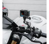 Wodsty Supporto per manubrio moto bicicletta 360° per Insta360 DJI GoPro | Supporto per manubrio moto, in lega di alluminio, regolabile a 360°, morsetto a testa sferica per Insta360 DJI Osmo Action