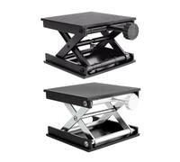 Wodsty Tavolo da laboratorio con meccanismo di sollevamento e manopola | Supporto da tavolo regolabile in plastica per attrezzi da laboratorio, lavorazione del legno, intaglio, 9 cm, nero