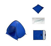 Wodsty Tenda da spiaggia per cani, resistente ai raggi UV per animali domestici, leggera cuccia per gatti per campeggio e parco, portatile da viaggio con borsa per il trasporto e picchetti, rosso (blu