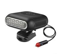 Wodsty Termoventilatore per auto, 12 V, con rotazione a 360°, sbrinatore e raffreddamento per parabrezza, riscaldamento silenzioso e ventilazione per auto e camion