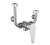Wodsty Valvola miscelatrice a U in acciaio inox per acqua Eltric Hter, interruttore doccia con ingresso acqua fredda G1/2 e uscite acqua calda e fredda, accessorio da bagno