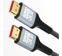 woednx Cavo HDMI,1M Cavo HDMI 2.1 8K High Speed Cable 8K@60Hz 4K@120Hz Nylon Intrecciato hdmi HDR10 HDCP 2.2 & 2.3 3D cavo hdmi 2.1 compatibLe con PS5 / PS4 / X Box/UHDTV/Blu-ray Player/Monitor