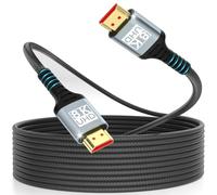 woednx Cavo HDMI 5Metri,Nylon Intrecciato Cavo HDMI 8k 2.1 HighSpeed Cable 8K@60Hz 4K@120Hz,HDR10 HDCP 2.2 & 2.3 3D,compatibile con PS5 / PS4 / X Box/UHDTV/Blu-ray Player/Monitor