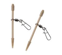 Woedpez 2pcs Feeder Anti Aggrovigliamento Sistemi Clip Girelle Maniche Coda Pesca Girelle Connettori Impostazioni Rapide Accessorio Multifunzionale Gear Set
