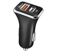 Woedpez 38 W Carica Auto Con USB C PD18 W E Connettore USB A Standard Per 2 Dispositivi Alimentatore Supporta Ricarica Rapida