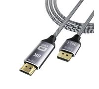 Woedpez 8K@30Hz DisplayPort 1.4 su cavo convertitore compatibile 2.1 per proiettori e grafica